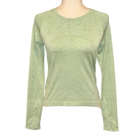 Lululemon Swiftly Tech Long Sleeve Shirt 2.0 *Race Length Distorted Noise Mint 8 - Picture 2 of 4
